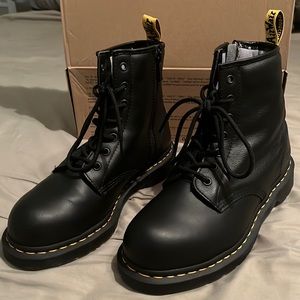 Dr. Martens AirWair Newark Black Steel Toe Work Boots